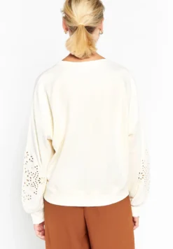 LOLALIZA With EmbroideryFelpaVanilla White Donna Felpe L4U21J00E-B11 -ESPRIT Vendite 01b071c679064e4aa14403adac38c326