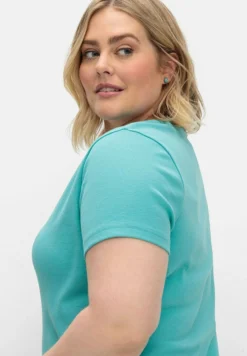 Sheego T-Shirt Basic - Aqua -ESPRIT Vendite 07d6ed5aa91849b6b729d60033ee5f83