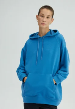 Hooded OversizeFelpaStone Blue Denim Donna Felpe TOV21J00W-K11