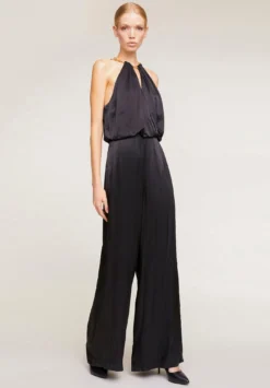 Lunga In Motivo CollanaTuta JumpsuitNero Donna Tute Jumpsuit MOW21T01K-Q11