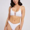Guess Bikini Pezzo SottoWeiß Donna Moda Mare GU181I04D-A11