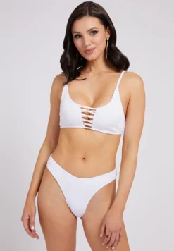 Guess Bikini Pezzo SottoWeiß Donna Moda Mare GU181I04D-A11
