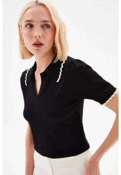 Collar Frilled - Polo - Black -ESPRIT Vendite 1f81bdf016aa4f0e85dda08b5b56bdb2 scaled