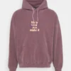 BDG Urban Outfitters Life Is What You Make It Hoodie UnisexFelpaPurple Donna Felpe QX721000I-I11