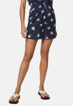 Marks & Spencer Printed Paperbag- Shorts - Navy Mix