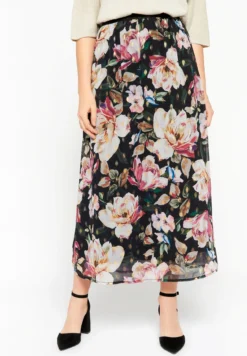 LOLALIZA With Floral Print - Gonna Lunga - Black