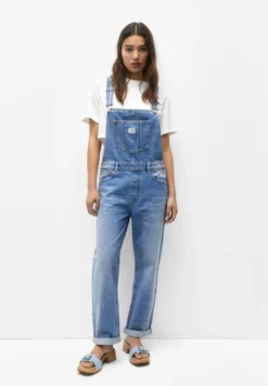 PULL & BEAR Basic- Salopette - Blue Denim