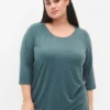 Zizzi With 3/4 SleevesMaglietta A Manica LungaScarab Mel Donna T-shirt E Top Z1721D12P-M11