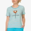 T-Shirt Con StampaTurkooisblauw Donna T-shirt E Top LR921D000-K11