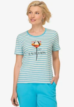 T-Shirt Con StampaTurkooisblauw Donna T-shirt E Top LR921D000-K11