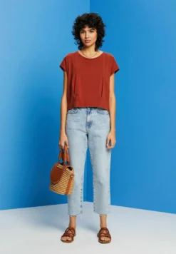 Edc By Esprit T-Shirt BasicTerracotta New Donna T-shirt E Top ED121D1VK-O11