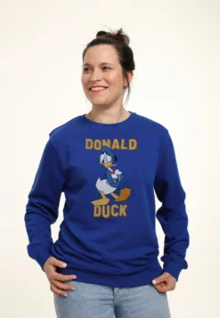Disney Classic Mickey Donald DuckFelpaRoyal Blue Donna Felpe H3A21J9NW-K11