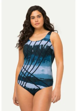 Ulla Popken Tie-Dye- Costume Da Bagno - Ink Blue