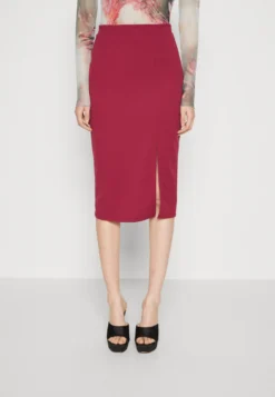 Wal G Valentines Heart Midi Skirt - Gonna A Tubino - Magenta
