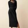 Next Plisse Midi SkirtGonna A PiegheBlack Donna Gonne NX321B0NY-Q11