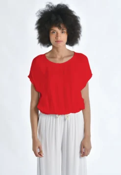 Deha LayeredT-Shirt BasicCamelia Red Donna T-shirt E Top 5DE21D03D-G11