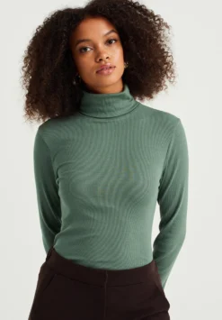 WE FASHION Maglietta A Manica LungaGreen Donna T-shirt E Top WF521I0FC-M11