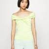 Twisted Off ShoulderT-Shirt Con StampaLime Sherbet Donna T-shirt E Top GIL21D00Q-M11