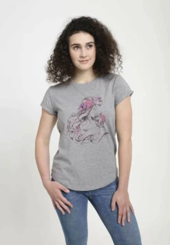 Disney Sleeping Beauty Aurora BlossomT-Shirt Con StampaMelange Grey Donna T-shirt E Top H3A21D0TN-C11