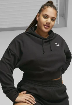 Puma Classics CroppedFelpa Con CappuccioBlack Donna Felpe PU121J0DL-Q11