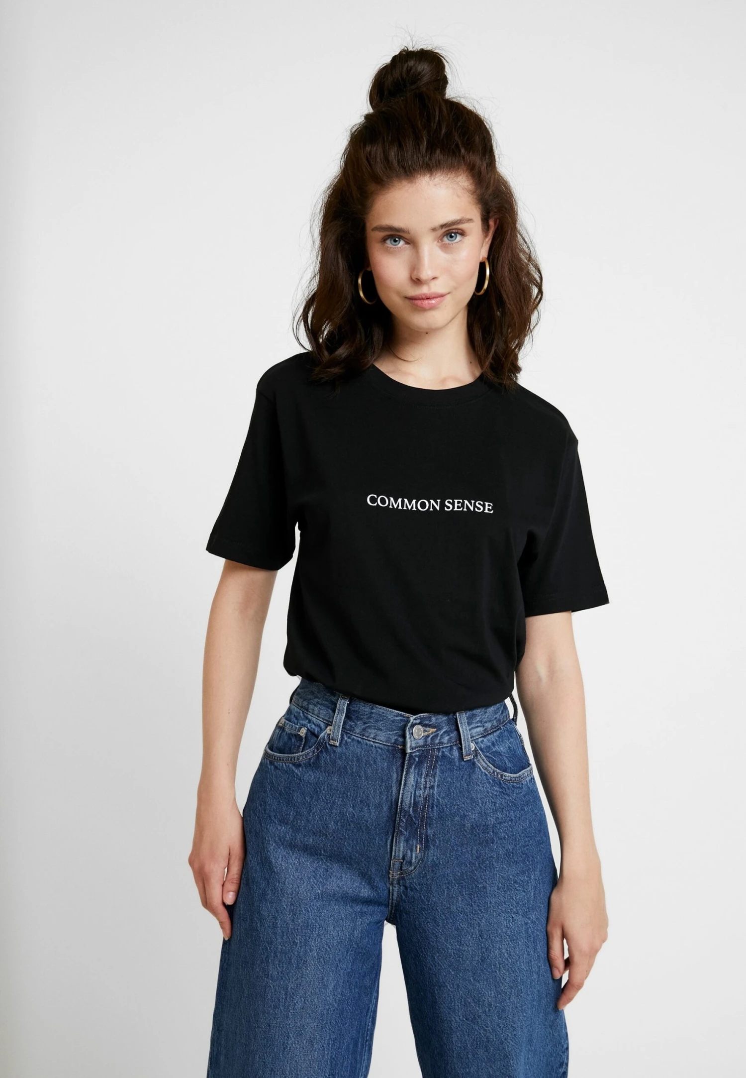 Mister Tee Ladies Common Sense TeeT-Shirt Con StampaBlack Donna T-shirt E Top MEJ21D023-Q11 1 Mister Tee Ladies Common Sense TeeT-Shirt Con StampaBlack Donna T-shirt E Top MEJ21D023-Q11