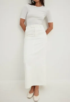 NA-KD Mit Schlitz - Gonna Lunga - White