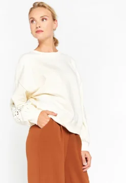 LOLALIZA With EmbroideryFelpaVanilla White Donna Felpe L4U21J00E-B11 -ESPRIT Vendite 6f6caeecc7cc40798e6d8922106409e4