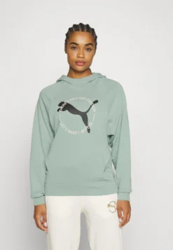 Puma Better Sportswear HoodieFelpa Con CappuccioGreen Fog Donna Felpe PU141G0GG-M11
