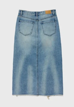 Stradivarius Ripped - Gonna Lunga - Dirty Denim -ESPRIT Vendite 7824c690311040f09382e32112ead969