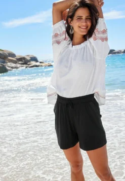 Next Jersey Lace Trim Shorts - Shorts - Black
