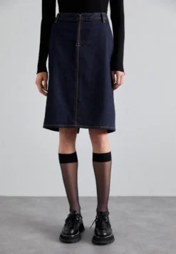 Filippa K Midi Zip SkirtGonna Di JeansMidnight Donna Gonne F1421B037-K11