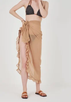 PareoAccessorio Da SpiaggiaLight Brown Donna Moda Mare H6681H00E-O11