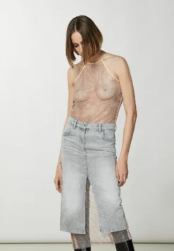 Patrizia Pepe Gonna A Tubino - Mineral Gray Wash