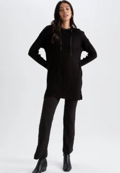 DeFacto Regular Fit Felpa Con CappuccioBlack Donna Felpe DEZ21I0TK-Q11