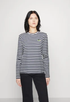 Lacoste Maglietta A Manica LungaMarine/Farine Donna T-shirt E Top LA221D09B-K11