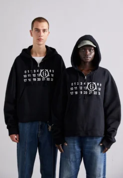 MM6 Maison Margiela UnisexFelpa Con CappuccioBlack Donna Felpe MMA21000G-Q11
