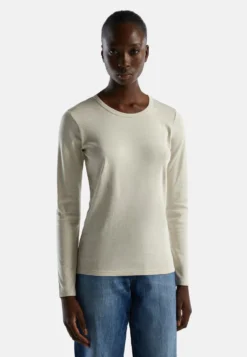 Maglietta A Manica LungaBeige Donna T-shirt E Top 4BE21D0O3-B11