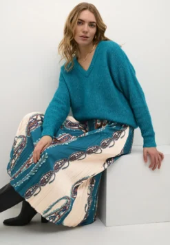 Cream Crdona - Gonna A Pieghe - Petrol Paisley -ESPRIT Vendite 92d397179c9143e1838032a113e5c2cc scaled