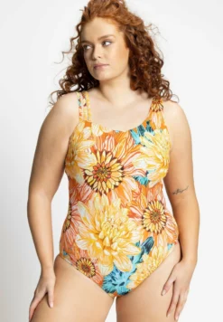 Ulla Popken Blüten Softcups 3Er-TrägerCostume Da BagnoGelb Donna Moda Mare UP181G0AU-H11