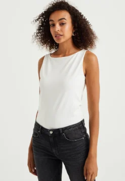 WE FASHION TopWhite Donna T-shirt E Top WF521D0K4-A11