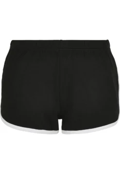 URBAN CLASSICS Organic Interlock Retro Hot - Shorts - Black/White