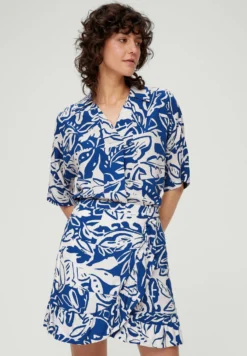 S.Oliver In Wickeloptik - Gonna A Portafoglio - Royalblau