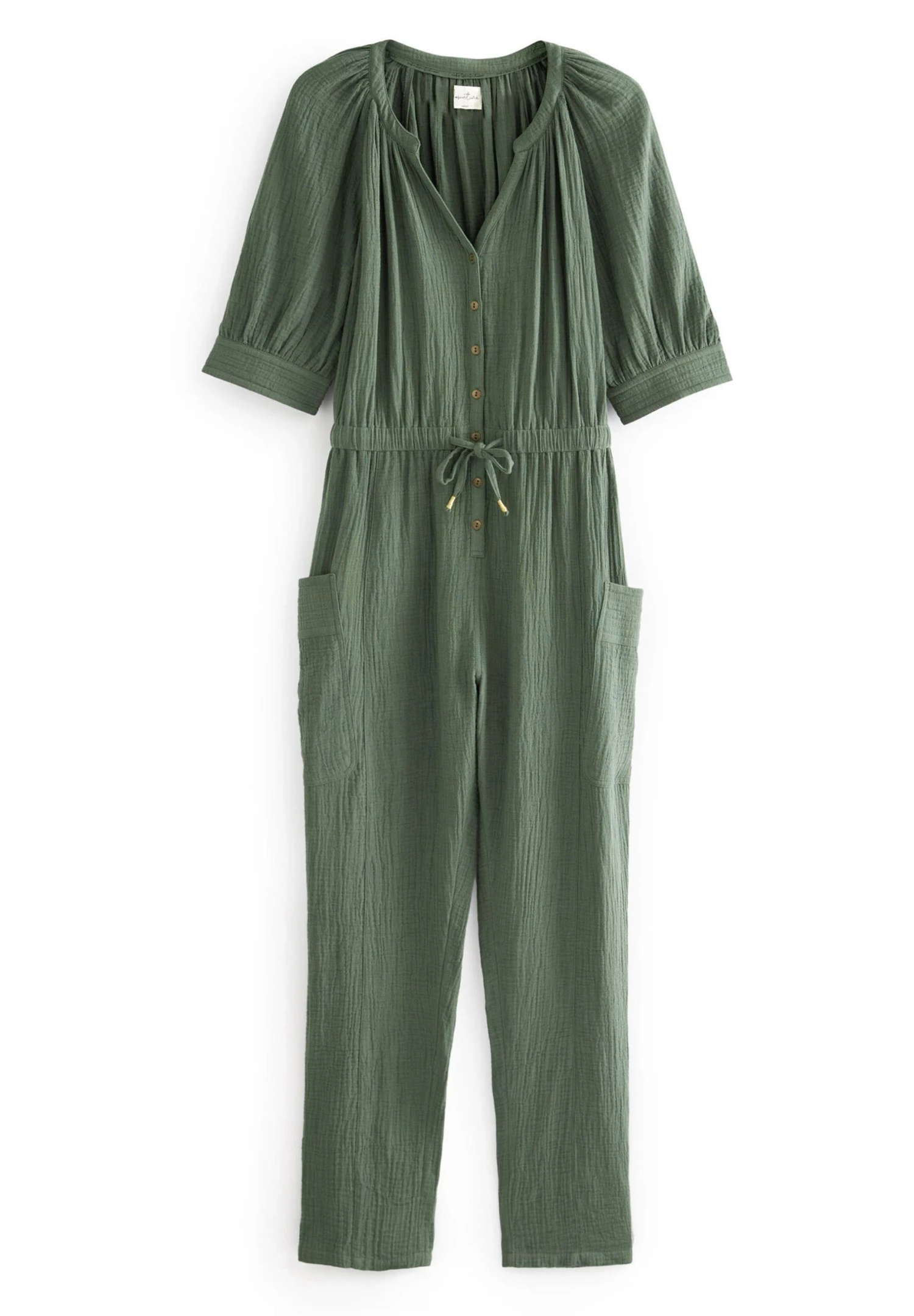 Next Cotton Crinkle JumpsuitTuta JumpsuitGreen Donna Tute Jumpsuit NX321T0ON-M11 6 Next Cotton Crinkle JumpsuitTuta JumpsuitGreen Donna Tute Jumpsuit NX321T0ON-M11 - immagine 6