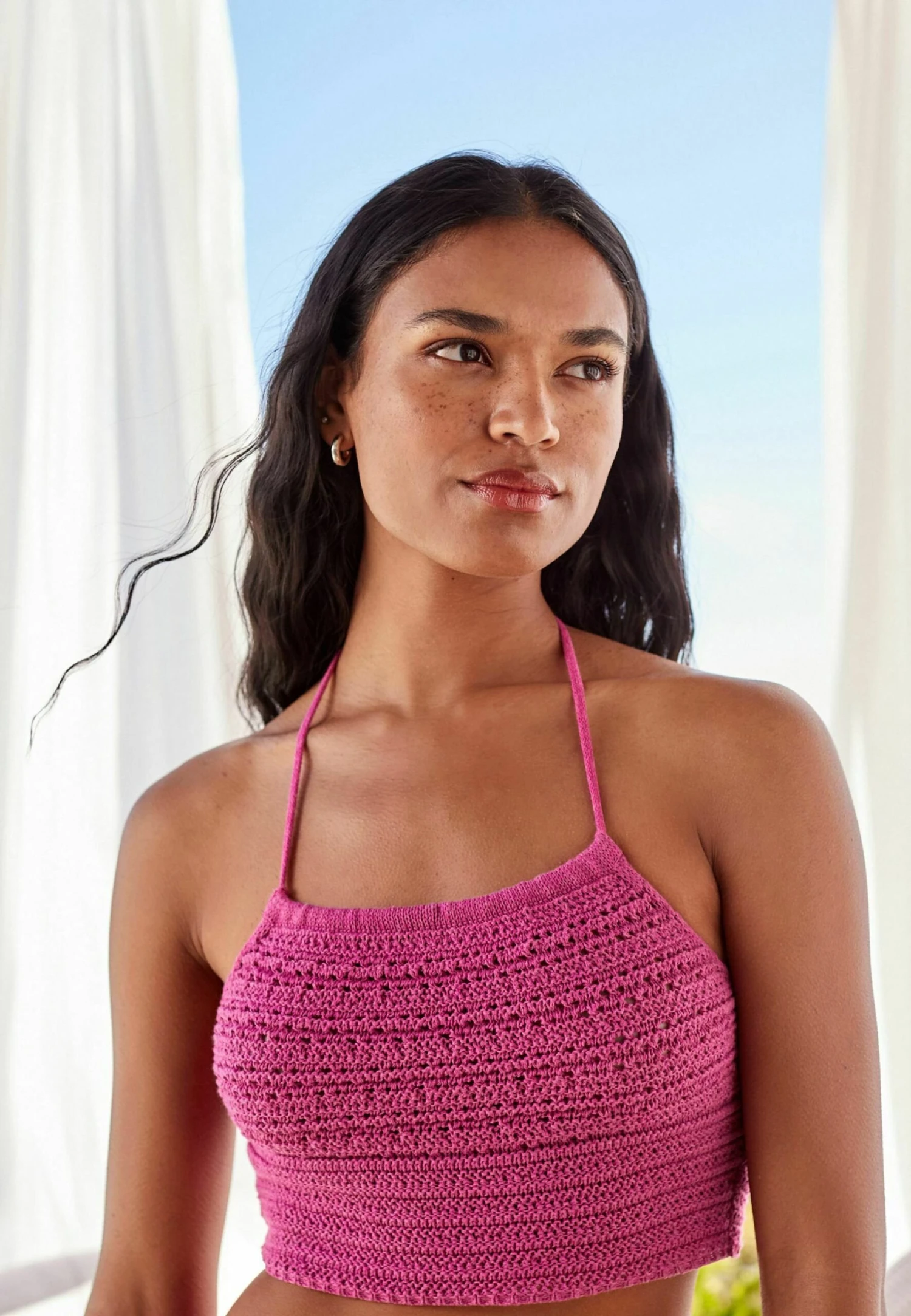 Next Crochet Knitted Halter TopTopMagenta Pink Donna T-shirt E Top NX321D1K1-J11 3 Next Crochet Knitted Halter TopTopMagenta Pink Donna T-shirt E Top NX321D1K1-J11 - immagine 3