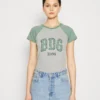 BDG Urban Outfitters Raglan EmbroideredT-Shirt Con StampaGrey Marl Donna T-shirt E Top QX721D08F-C11