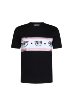 Chiara Ferragni T-Shirt Con StampaNero Donna T-shirt E Top CHV23G01D-Q11