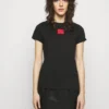 Hugo The SlimteeT-Shirt Con StampaBlack Donna T-shirt E Top HU721D06S-Q11