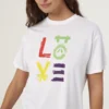 Bwindi Love TT-Shirt Con StampaWhite Donna T-shirt E Top T5021D007-A11