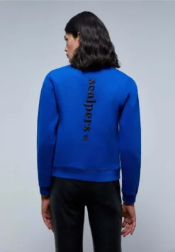 Scalpers Vertical Logo FelpaBlue Donna Felpe SCF21J02N-K11