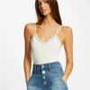 MORGAN Thin Straps And V NeckTopOff-White Donna T-shirt E Top M5921D0UR-A11